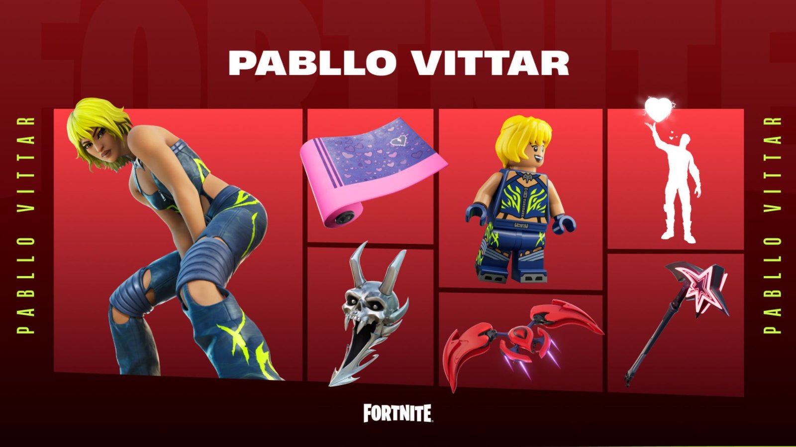 Arte do pacote de Pabllo Vittar no Fortnite