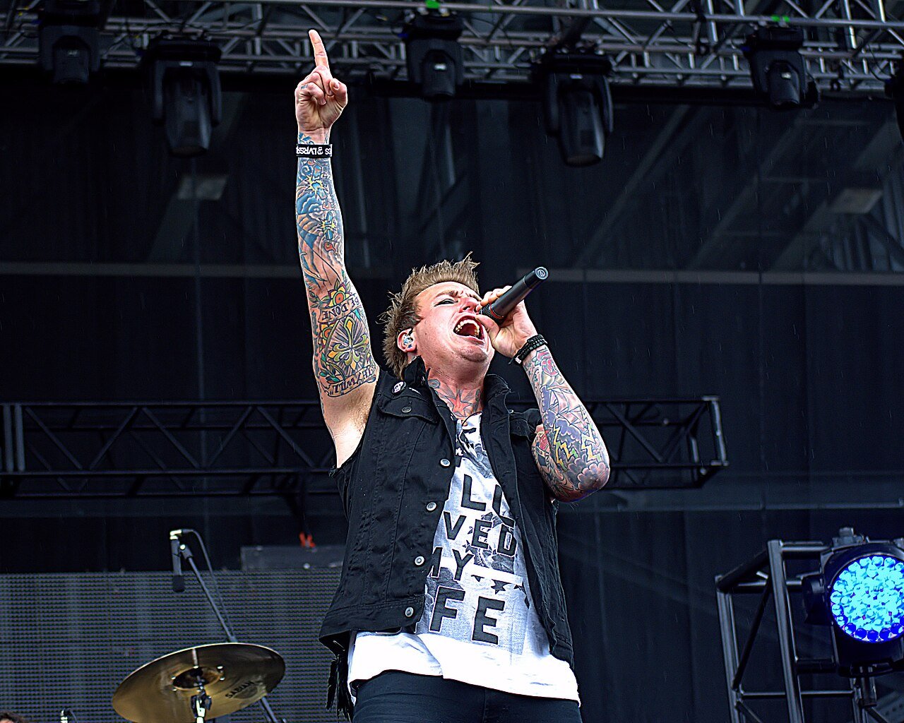 Papa Roach em show no Rock on the Range, em 2015