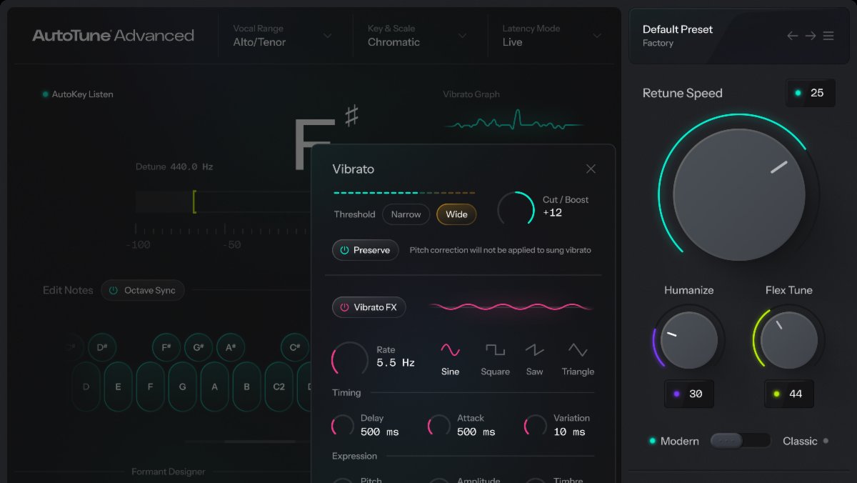 Antares lança AutoTune Advanced, que corrige a afinação sem apagar o vibrato