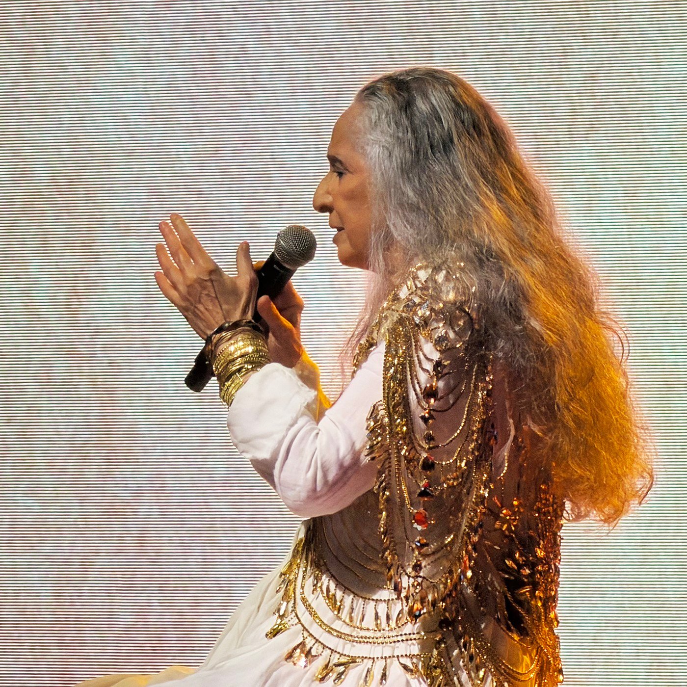 Maria Bethânia na gravação ao vivo do show dos 60 anos de carreira
